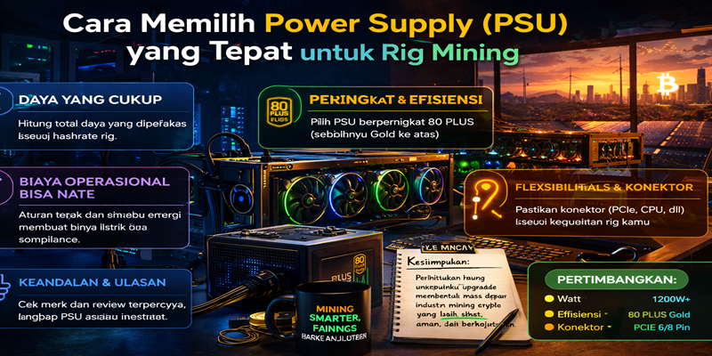 Cara Memilih Power Supply (PSU) yang Tepat untuk Rig Mining