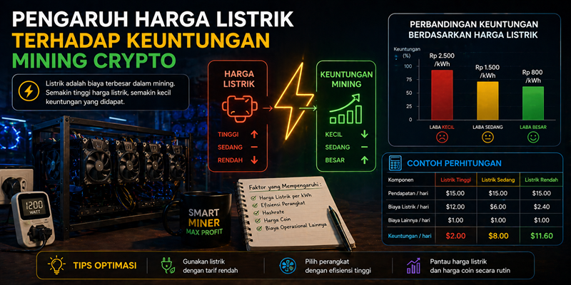 Pengaruh Harga Listrik terhadap Keuntungan Mining Crypto