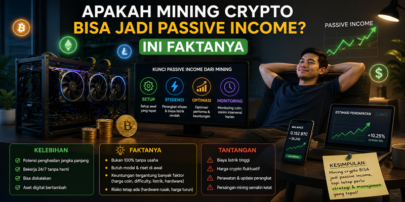 Apakah Mining Crypto Bisa Jadi Passive Income Ini Faktanya