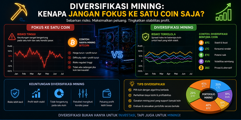 Diversifikasi Mining Kenapa Jangan Fokus ke Satu Coin Saja